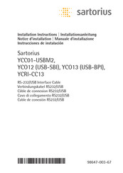 Sartorius YCO12 Instrucciones De Instalación