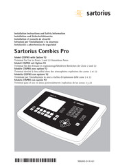 Sartorius Combics Pro CISPRO Instalación Y Advertencias De Seguridad