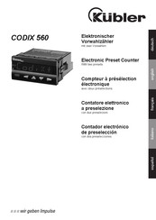 Kübler CODIX 560 Manual Del Usuario