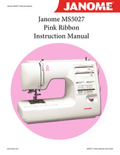 Janome MS5027 Pink Ribbon Manual De Instrucciones