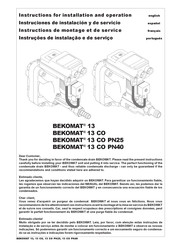 BEKOMAT 14 Instruciones De Instalación Y De Servicio