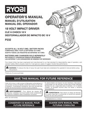 Ryobi P232 Manual Del Operador