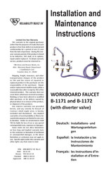 T&S B-1171 Instalación Y Las Instrucciones De Mantenimiento