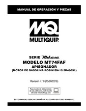 MQ Multiquip MT74FAF Manual De Operación Y Piezas