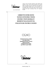 Bimar CIGNO F100/3 Folleto De Instrucciones