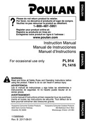 Poulan PL914 Manual De Instrucciones