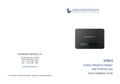 Grandstream Networks HT813 Guia De Inicio Rapido