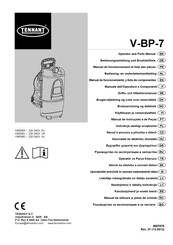 Tennant V-BP-7 Manual De Funcionamiento Y Lista De Componentes