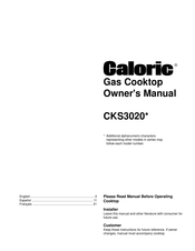 Caloric CKS3020 Serie El Manual Del Propietario