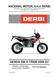 Derbi SENDA SM X-TREM E2 2006 Manual De Usuario