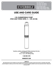 Everbilt EFSUB5-123HD Guía De Uso Y Cuidado