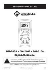 Greenlee DM-210A Manual Del Usuario