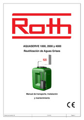 Roth AQUASERVE 4000 Manual De Transporte, Instalación Y Mantenimiento