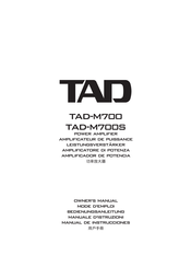 TAD TAD-M700 Manual De Instrucciones