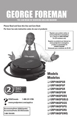 George Foreman GRP106QPGP Manual Del Usaurio