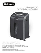 Fellowes POWERSHRED 73Ci Manual De Instrucciones