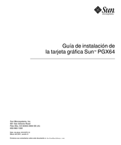 Sun PGX64 Guia De Instalacion