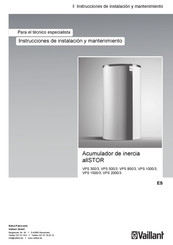 Vaillant allSTOR VPS 2000/3 Instrucciones De Instalación Y Mantenimiento