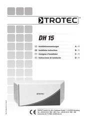 Trotec DH 15 Instrucciones De Instalación