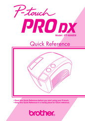 Brother P-Touch PRO DX PT-9200DX Guía De Referencia Rápida