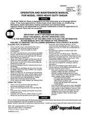 Ingersoll Rand 7802S Manual De Operación Y Mantenimiento