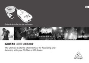 Behringer GUITAR LINK UCG102 Guía De Instalación De Software