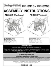 Playcore Swing-N-Slide PB 8208 Tremont Instrucciones De Montaje