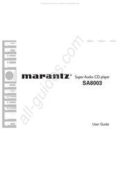 Marantz SA8003 Manual De Instrucciones