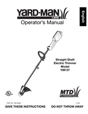 MTD YARD-MAN YM137 Manual Del Operador