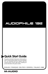 M-Audio AUDIOPHILE 192 Guia De Inicio Rapido