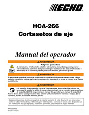 Echo HCA-266 Manual Del Operador