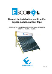 Salvador Escoda ESCOSOL HP 58/1800-20 Manual De Instalación Y Utilizacion