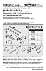 QUICKDRAIN USA SHOWERLINE drain PVC4048D15 Guia De Instalacion