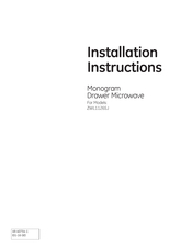 Monogram ZWL1126SJ Instrucciones De Instalación