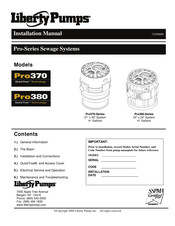 Liberty Pumps Pro370-Serie Manual De Instalación