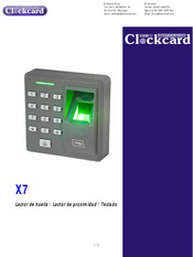 Clockcard Identificaсion X7 Manual De Instalación Y Programación