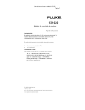 Fluke CO-220 Hoja De Instrucciones