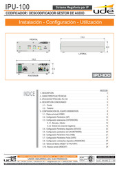 UDE IPU-1025 Manual De Instalación