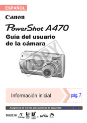 Canon PowerShot A470 Guia Del Usuario