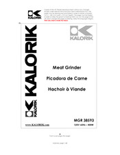 Kalorik MGR 38593 Manual Del Usaurio