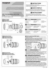 Olympus Zuiko Digital ED 70-300mm f4.0-5.6 Instrucciones