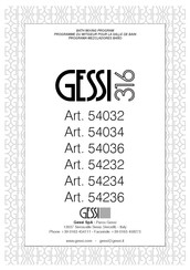 Gessi 316 Manual Del Usaurio