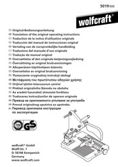 wolfcraft 5019000 Traducción Del Manual De Instrucciones Original