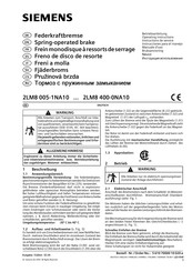 Siemens 2LM8 400-0NA10 Instrucciones Para El Manejo