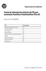 Rockwell Automation Allen-Bradley 2711P-RSACDIN Instrucciones De Instalación