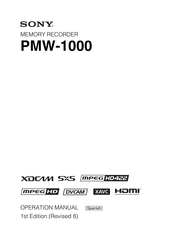 Sony PMW-1000 Manual Del Usuario