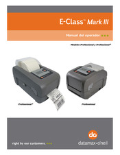 Datamax-O’Neil E-Class Mark III Professional+ Manual Del Operador