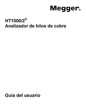 Megger HT1000/2 Guia Del Usuario