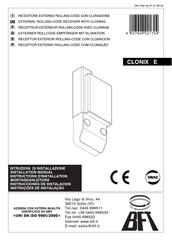 BFT CLONIX E Instrucciones De Uso Y De Inst