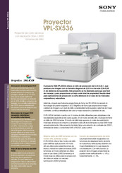 Sony VPL-SX536 Manual Del Usaurio